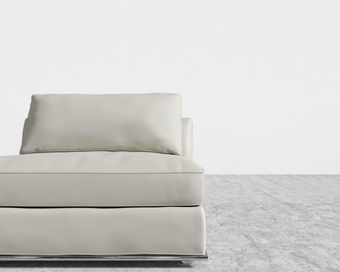 Milo 1-Seater - Armless - Microfiber Leather - Trento Taupe