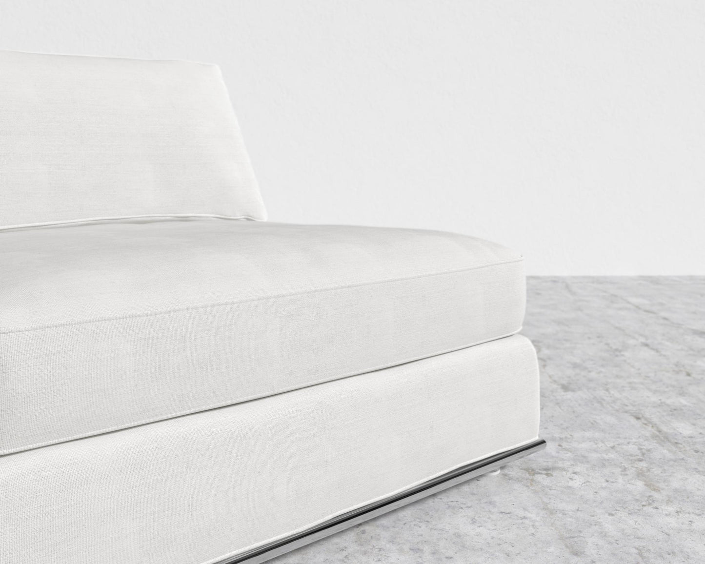 Milo 1-Seater - Armless - Performance Linen - Swan