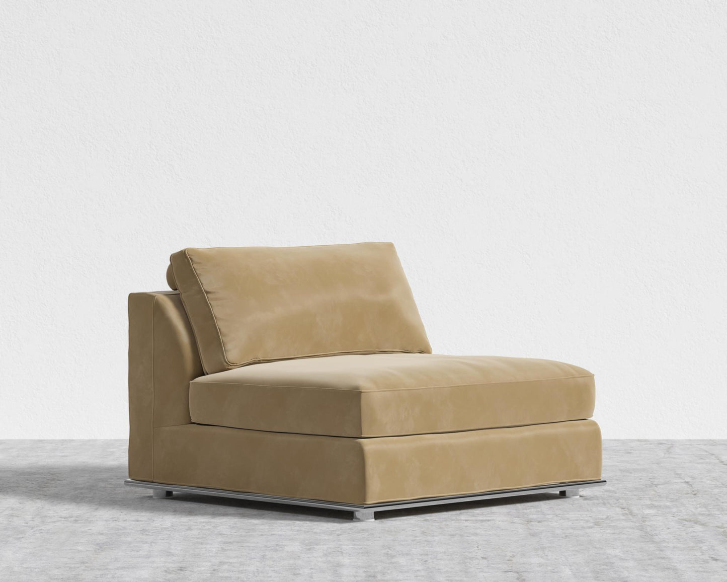 Milo 1-Seater - Armless - Plush Velvet - Dune