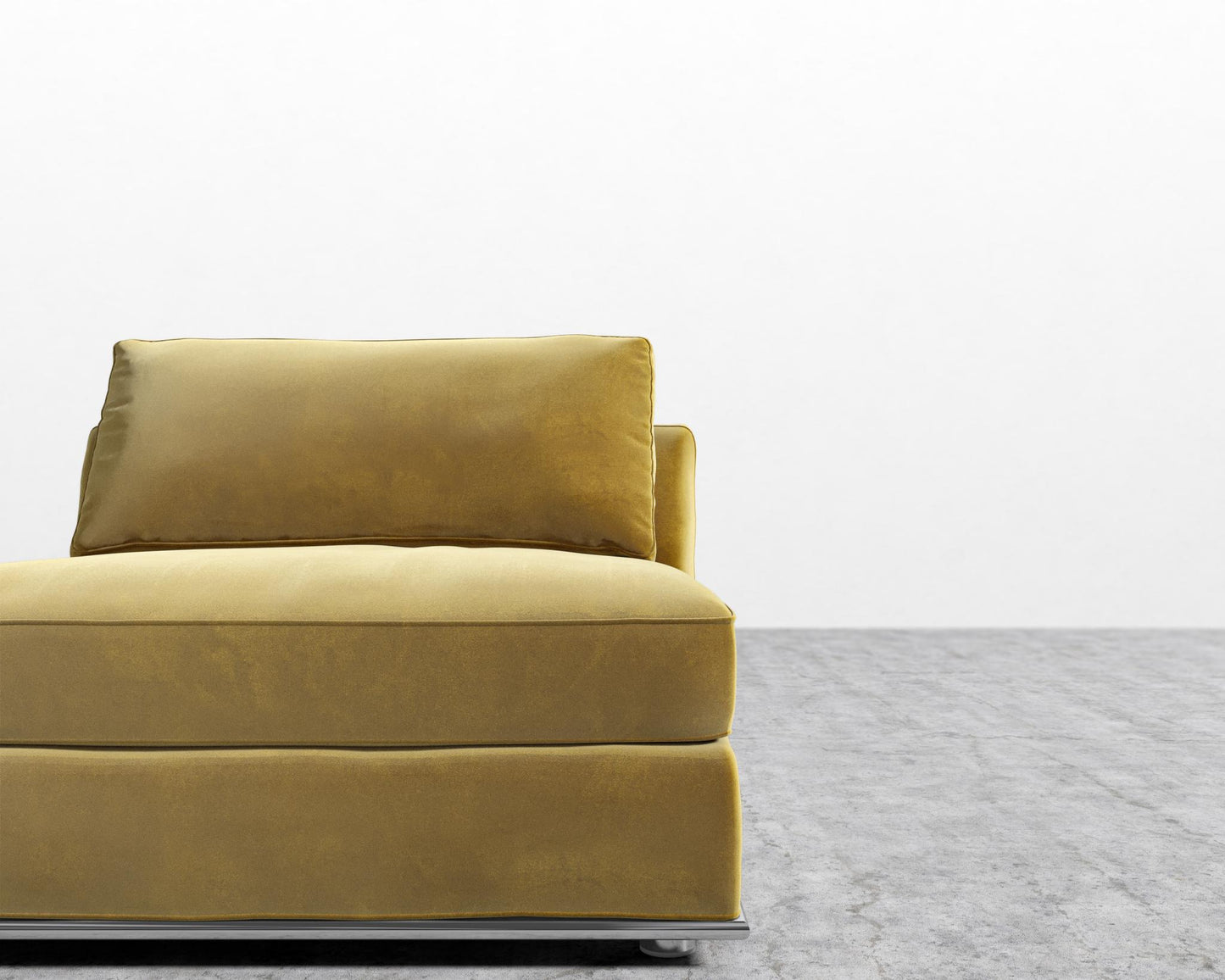 Milo 1-Seater - Armless - Plush Velvet - Golden Beryl