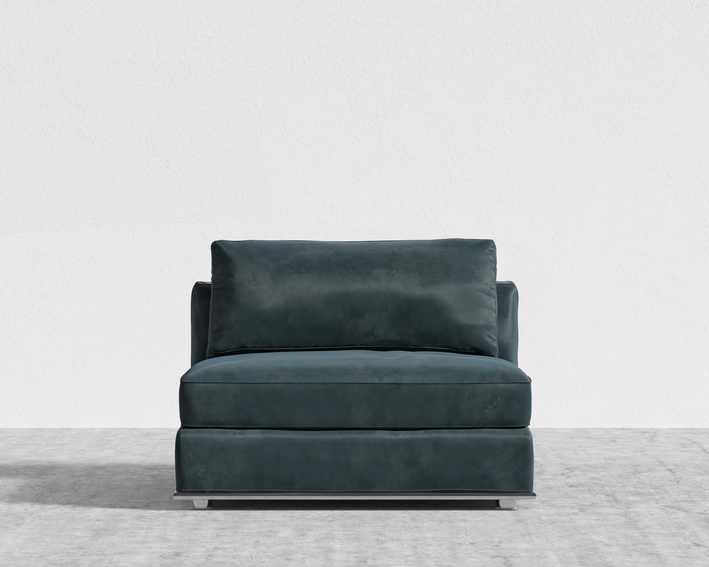 Milo 1-Seater - Armless - Plush Velvet - Prussian