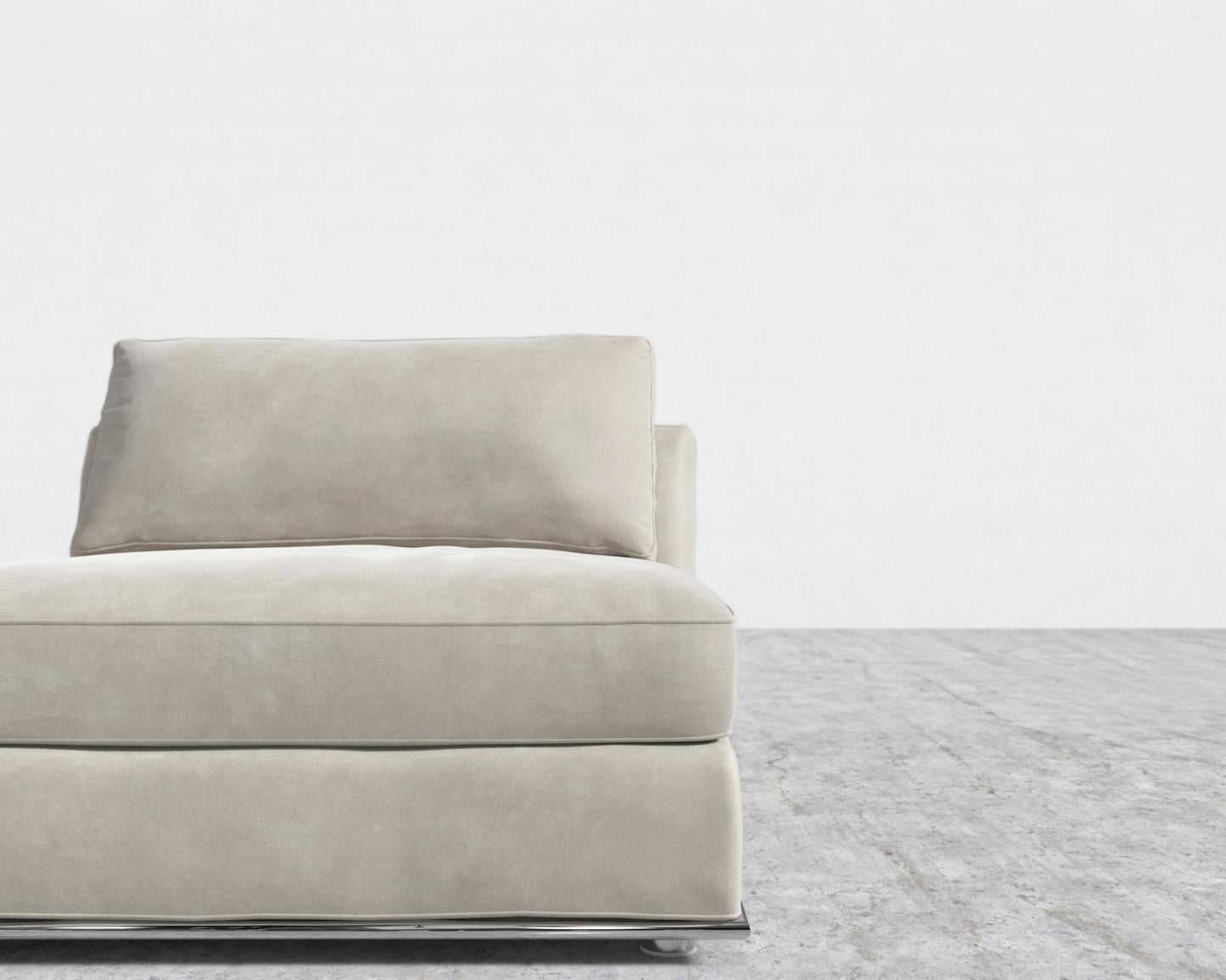 Milo 1-Seater - Armless - Venice Vegan Suede - Latte