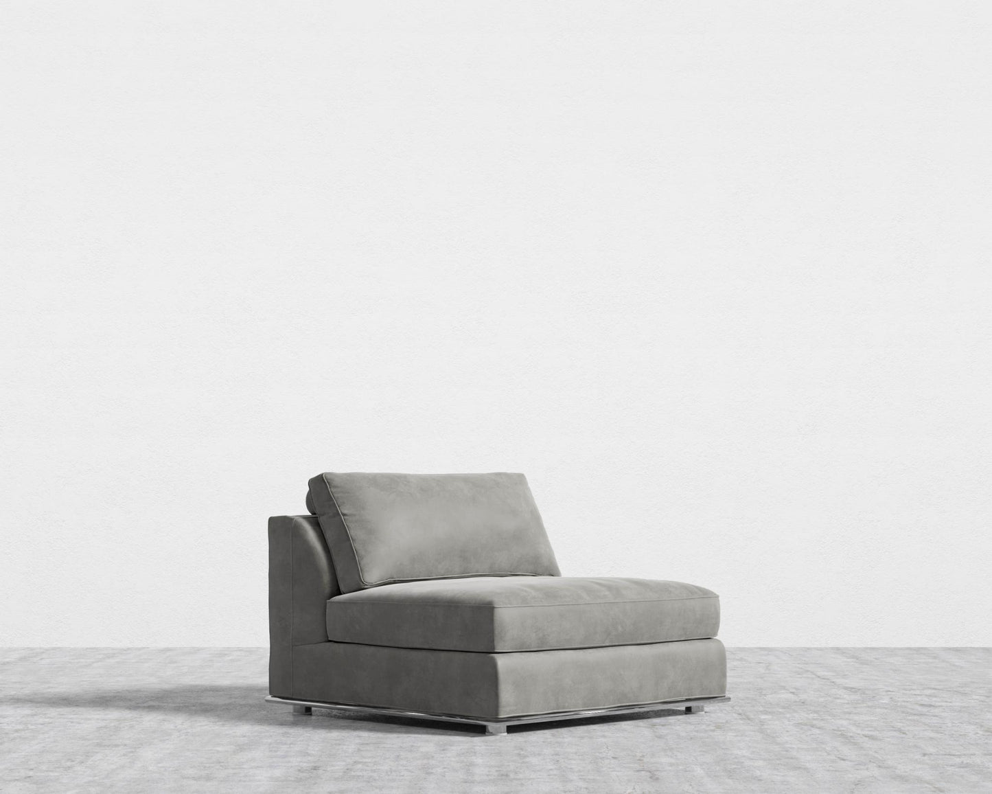 Milo 1-Seater - Armless - Venice Vegan Suede - Strato