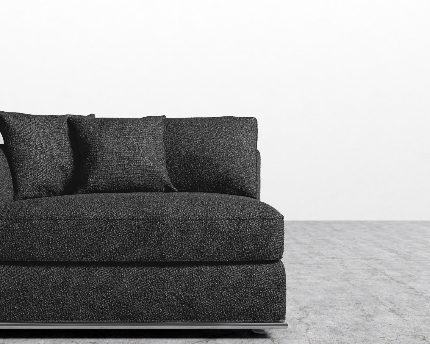 Milo 1-Seater - Left Arm - Chatou Bouclé - Caviar