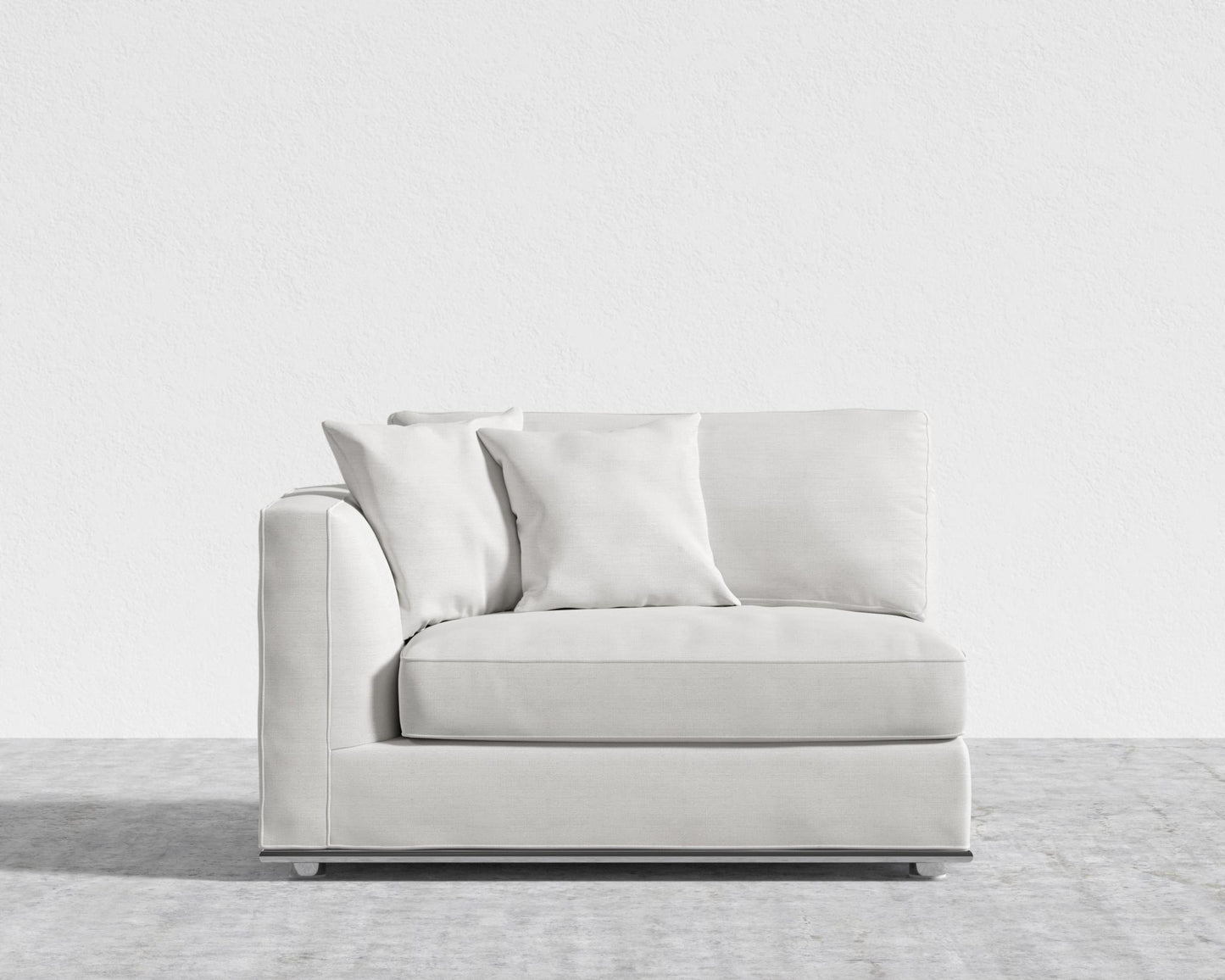 Milo 1-Seater - Left Arm - Performance Linen - Swan