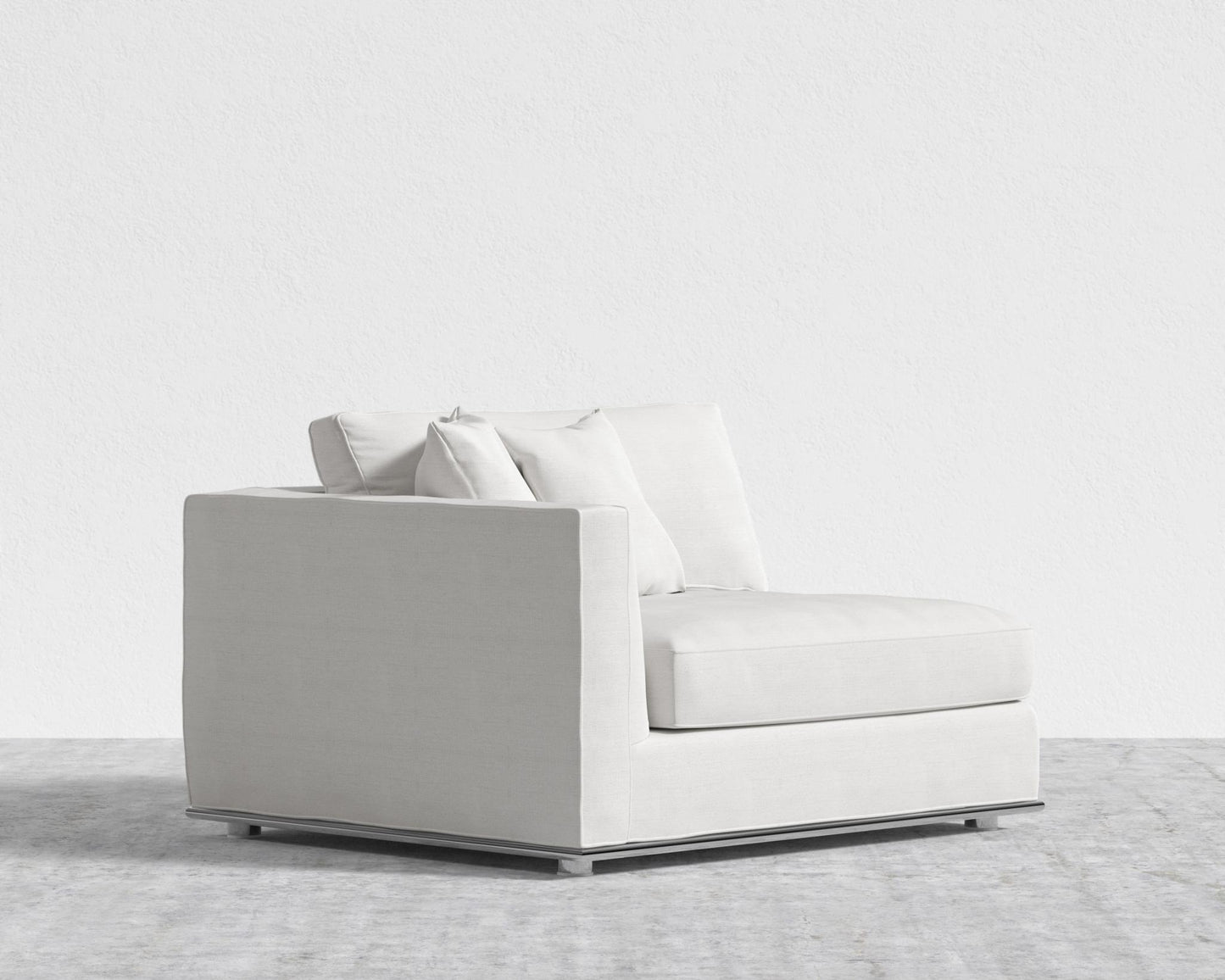 Milo 1-Seater - Left Arm - Performance Linen - Swan