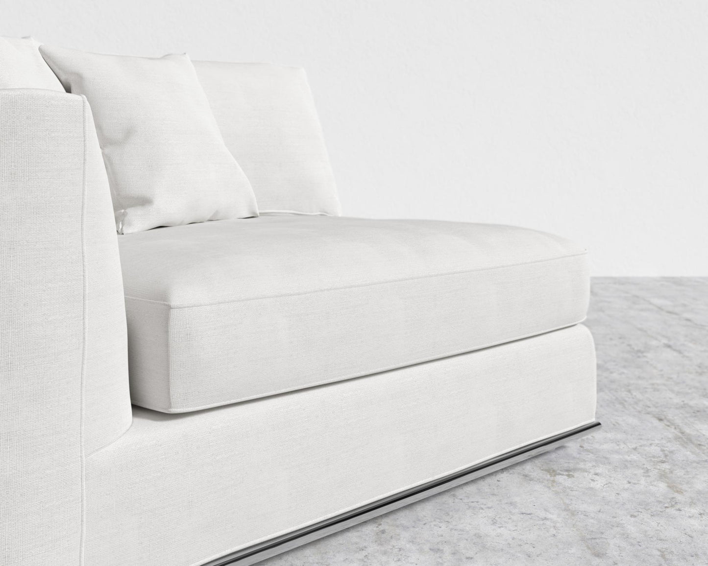 Milo 1-Seater - Left Arm - Performance Linen - Swan