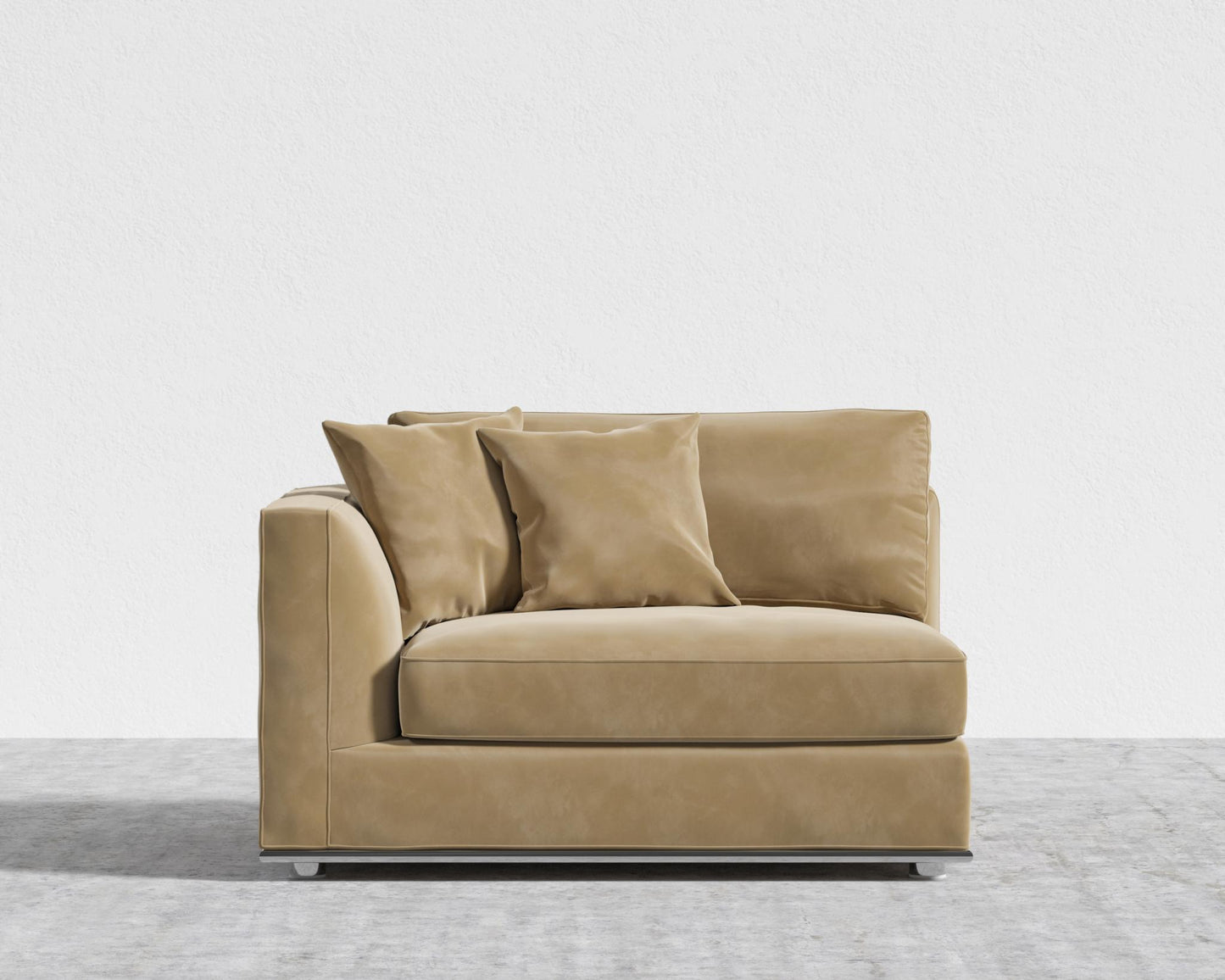 Milo 1-Seater - Left Arm - Plush Velvet - Dune