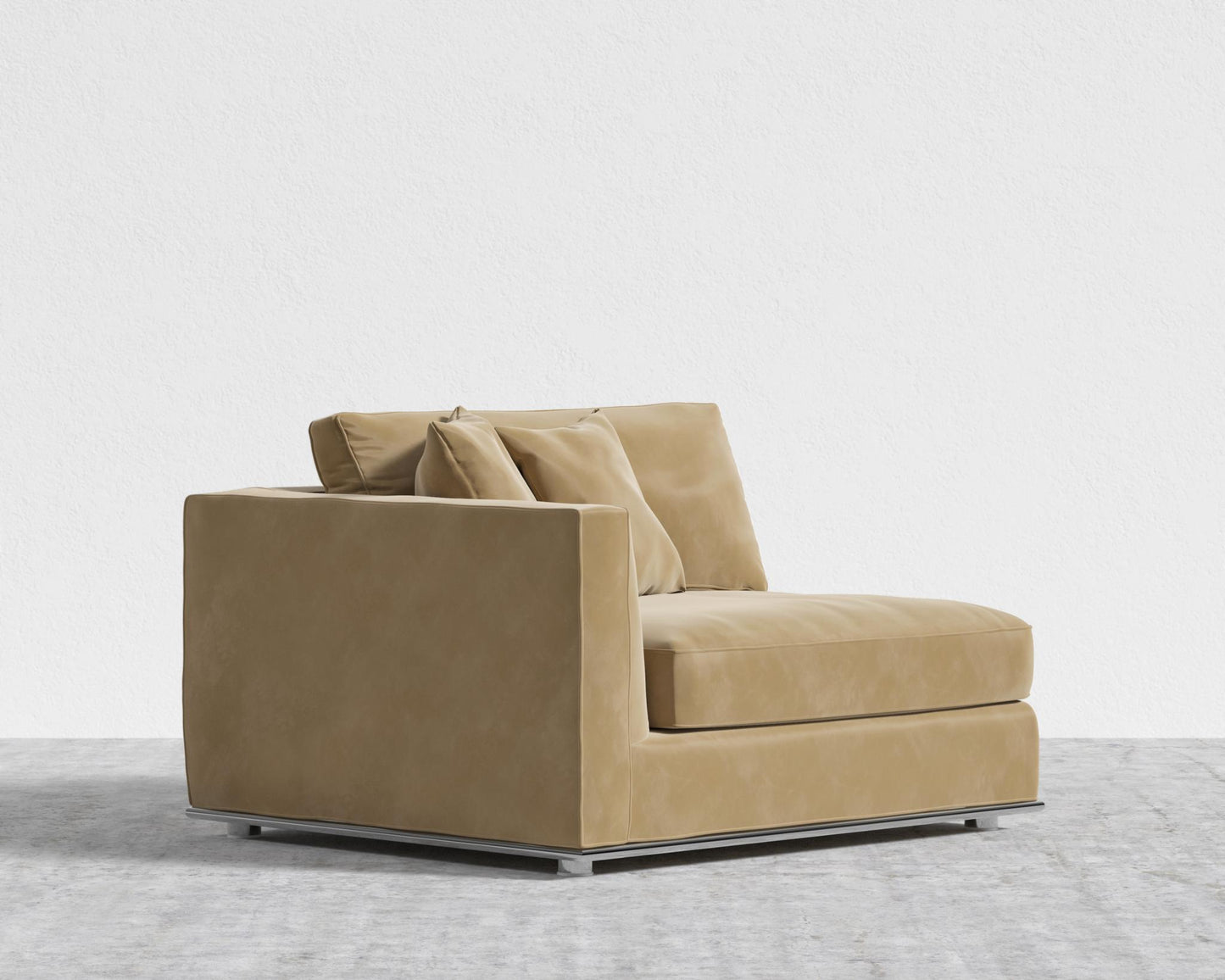 Milo 1-Seater - Left Arm - Plush Velvet - Dune