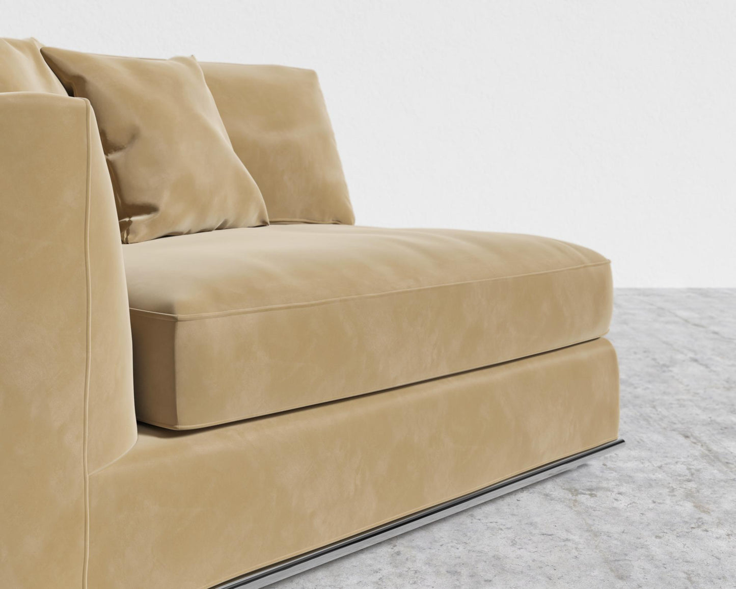 Milo 1-Seater - Left Arm - Plush Velvet - Dune