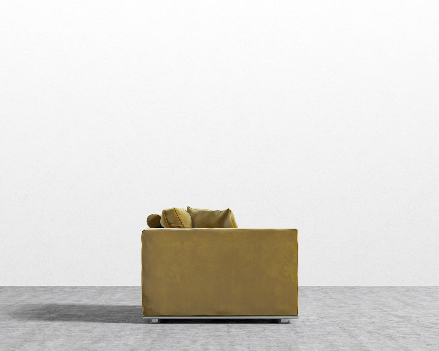 Milo 1-Seater - Left Arm - Plush Velvet - Golden Beryl