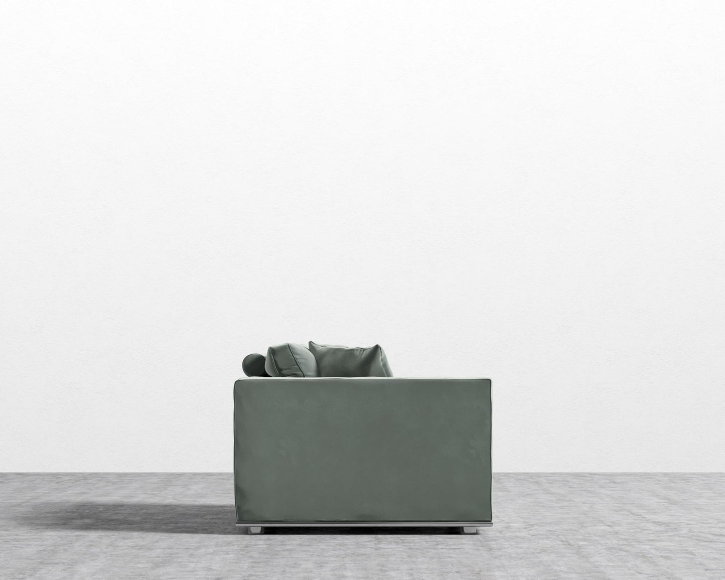 Milo 1-Seater - Left Arm - Plush Velvet - Moonstone