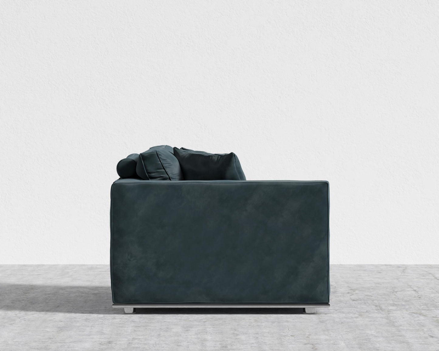 Milo 1-Seater - Left Arm - Plush Velvet - Prussian