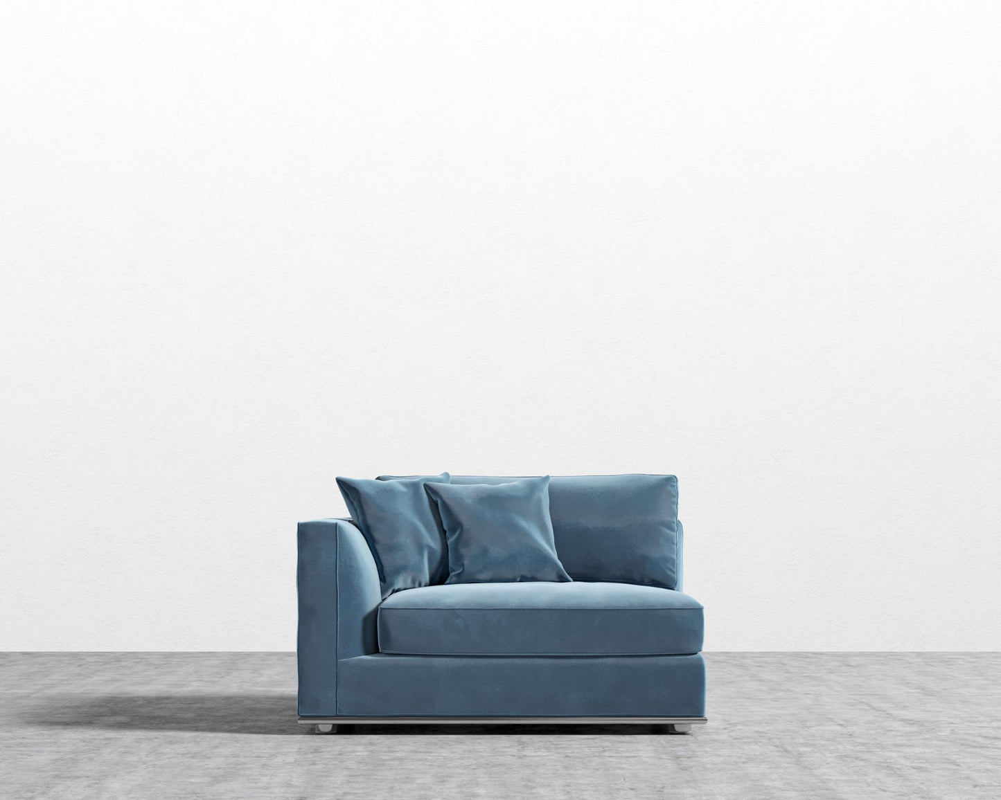 Milo 1-Seater - Left Arm - Plush Velvet - Solstice