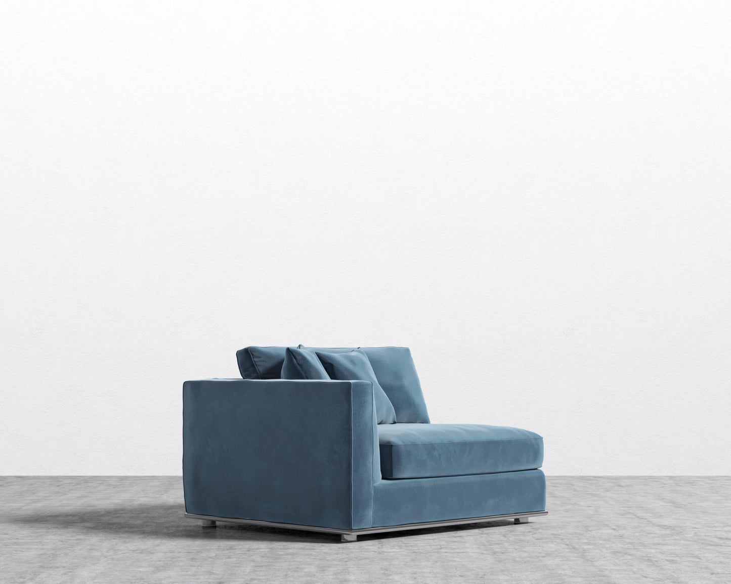 Milo 1-Seater - Left Arm - Plush Velvet - Solstice