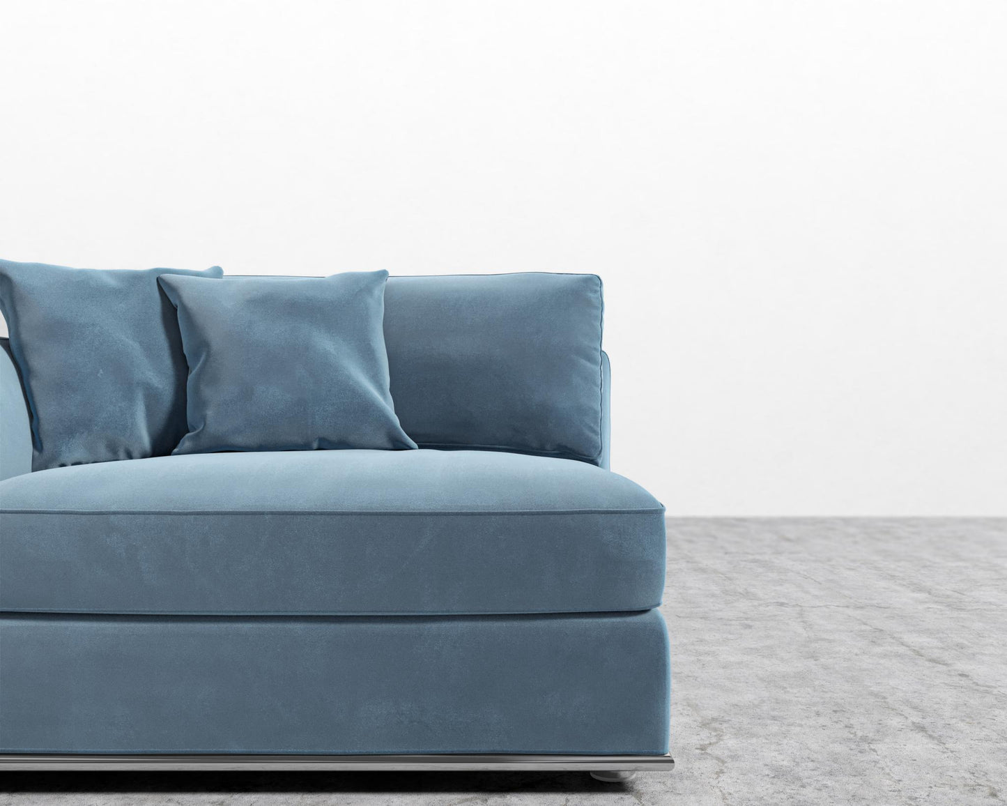 Milo 1-Seater - Left Arm - Plush Velvet - Solstice