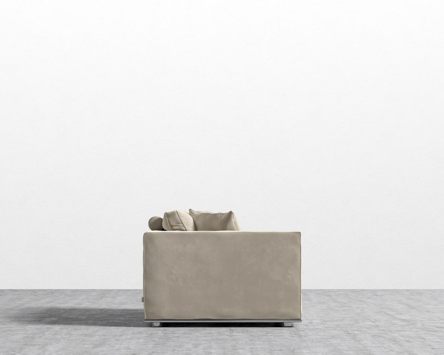 Milo 1-Seater - Left Arm - Signature Plush Velvet - Warm Taupe