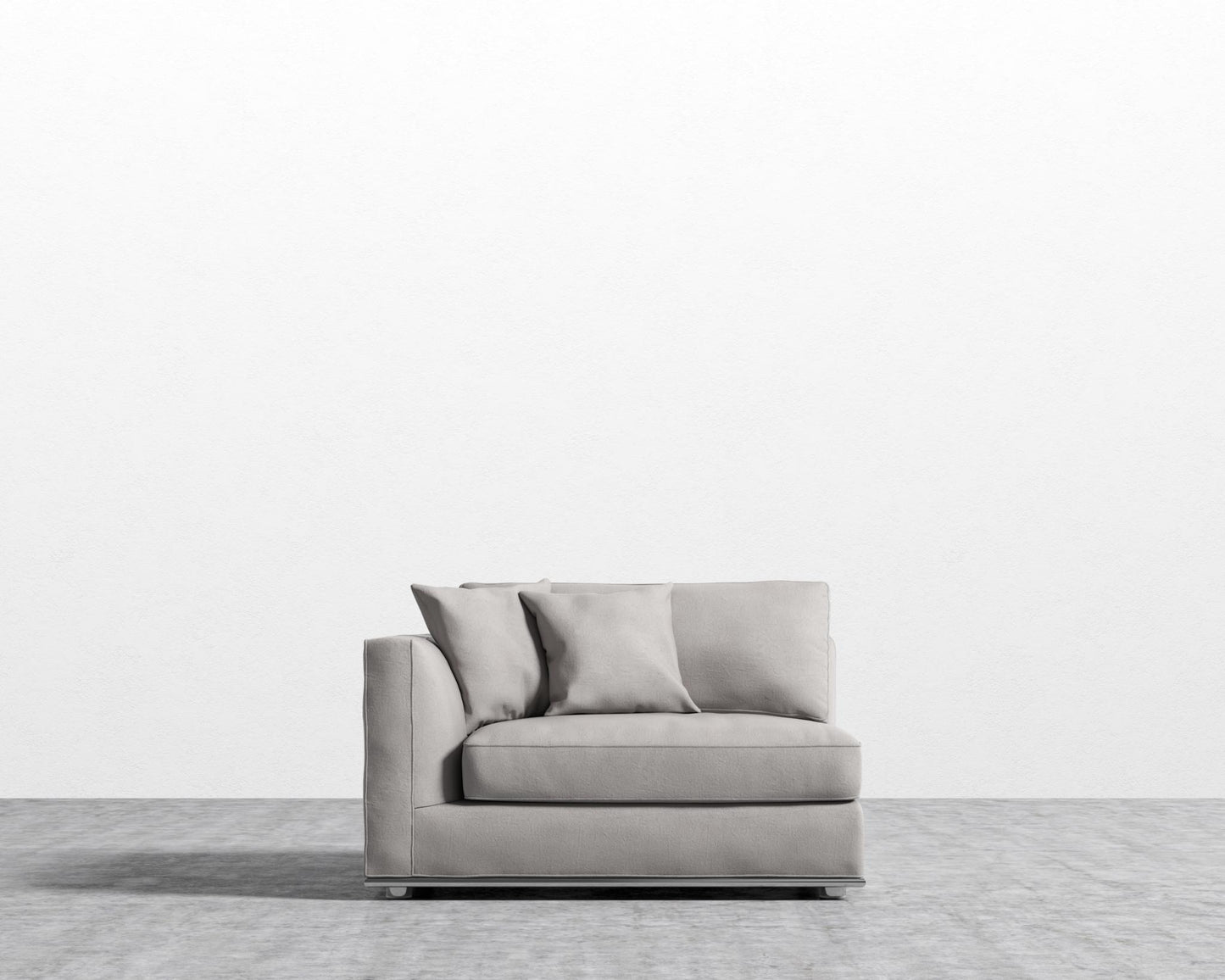Milo 1-Seater - Left Arm - Venice Vegan Suede - Chiffon