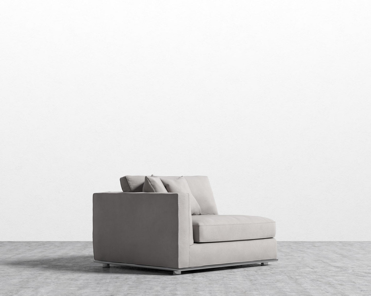 Milo 1-Seater - Left Arm - Venice Vegan Suede - Chiffon