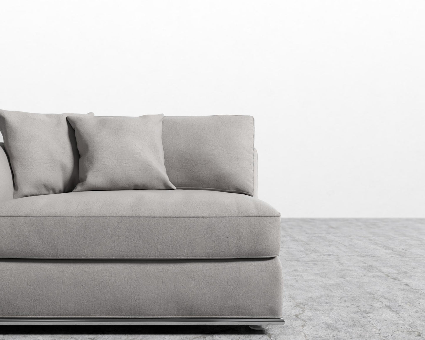 Milo 1-Seater - Left Arm - Venice Vegan Suede - Chiffon