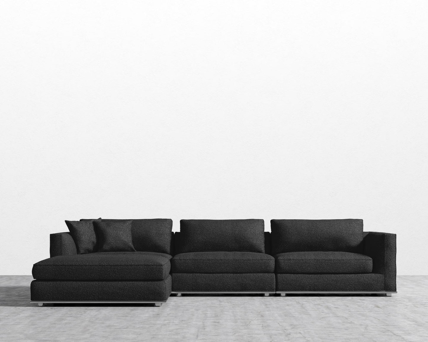 Milo Modular Sectional - Chatou Bouclé - Caviar