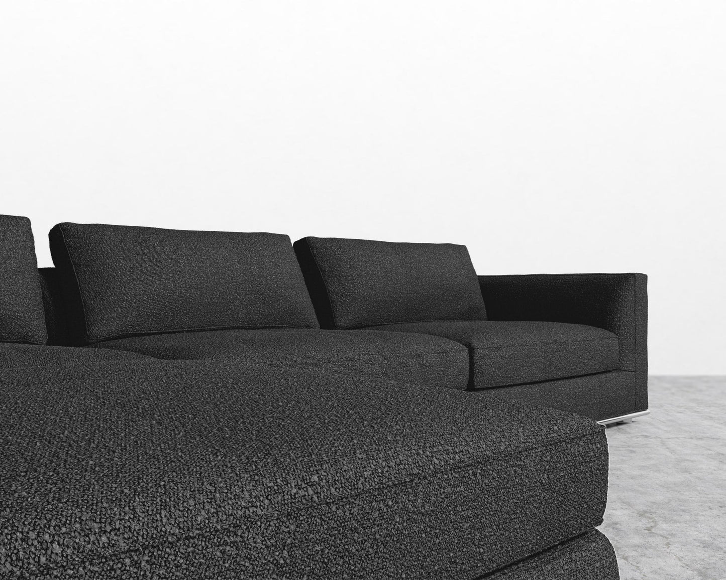 Milo Modular Sectional - Chatou Bouclé - Caviar