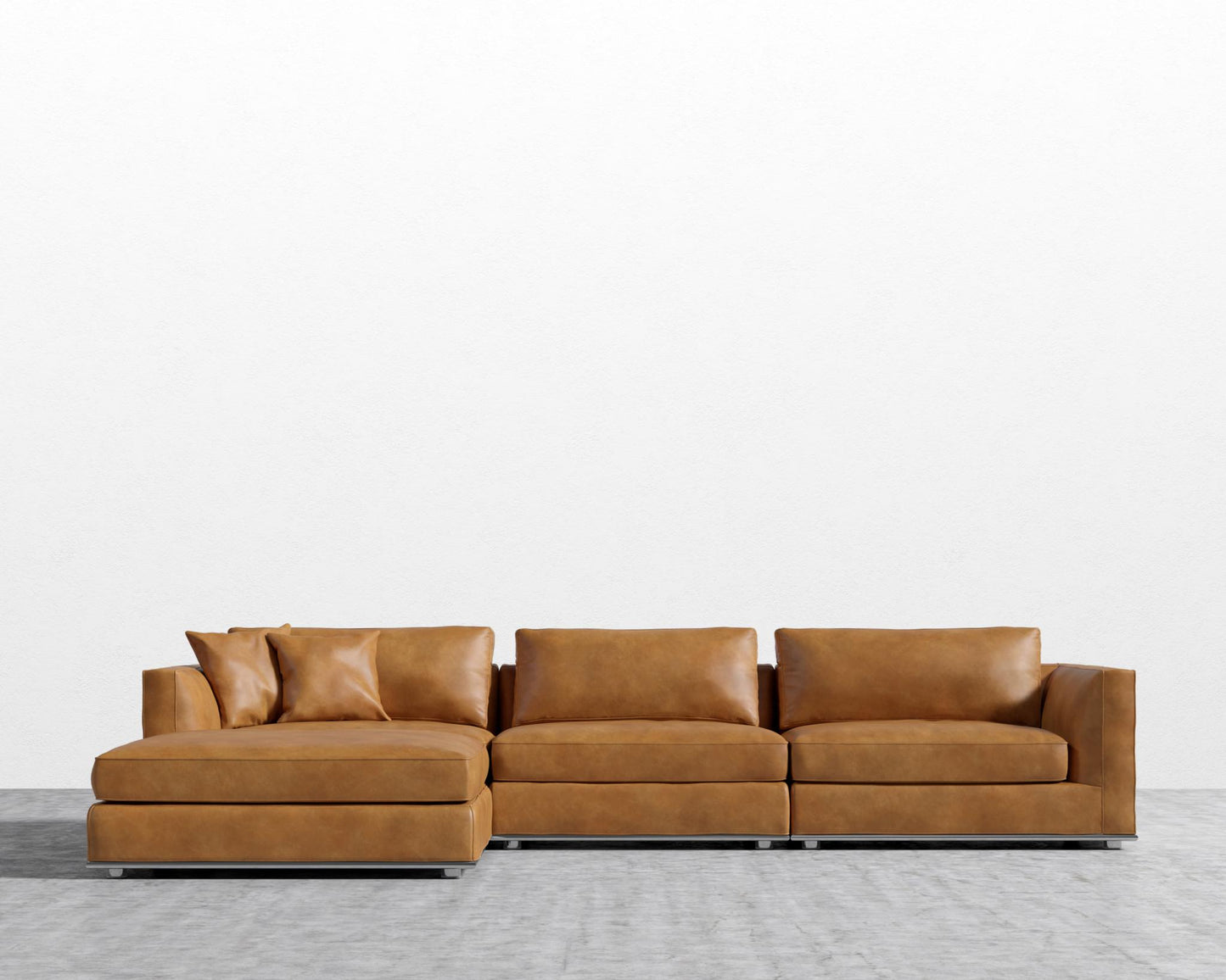 Milo Modular Sectional - Microfiber Leather - Trento Morocco