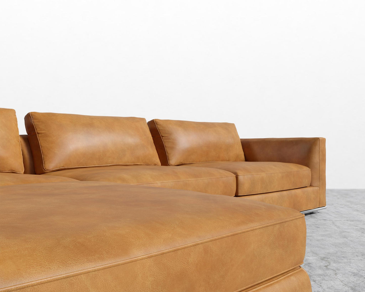Milo Modular Sectional - Microfiber Leather - Trento Morocco