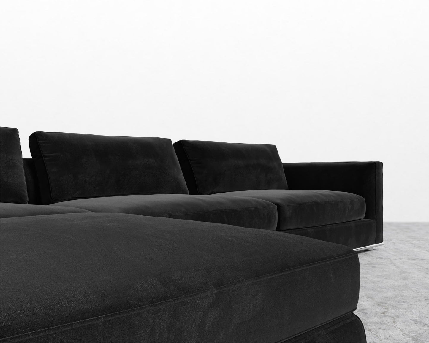 Milo Modular Sectional - Plush Velvet - Black