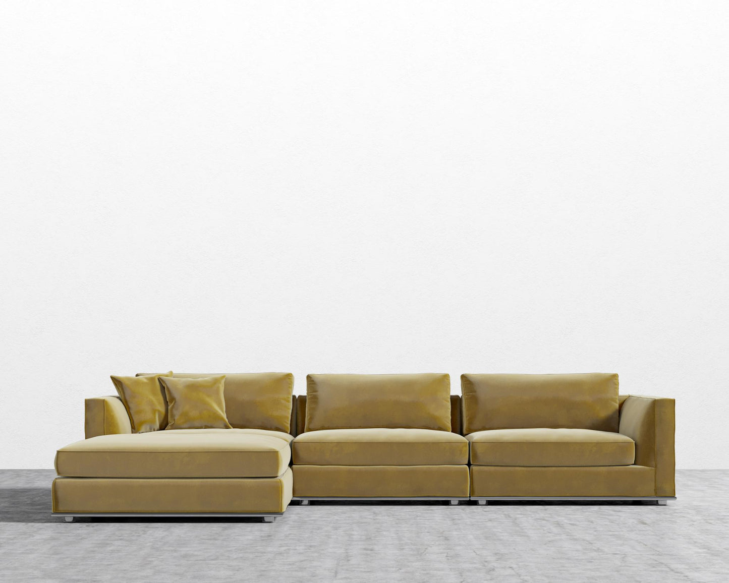 Milo Modular Sectional - Plush Velvet - Golden Beryl