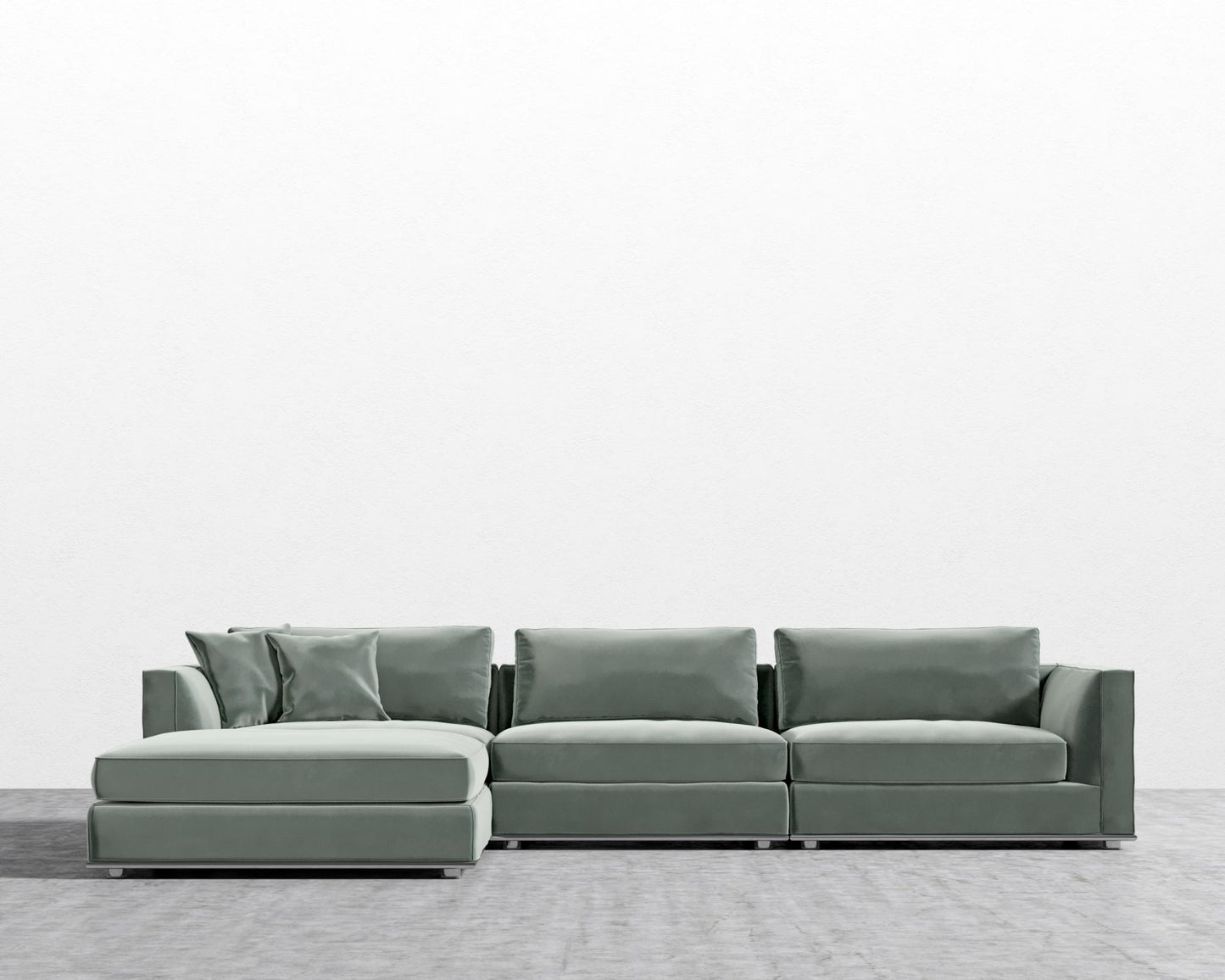 Milo Modular Sectional - Plush Velvet - Moonstone
