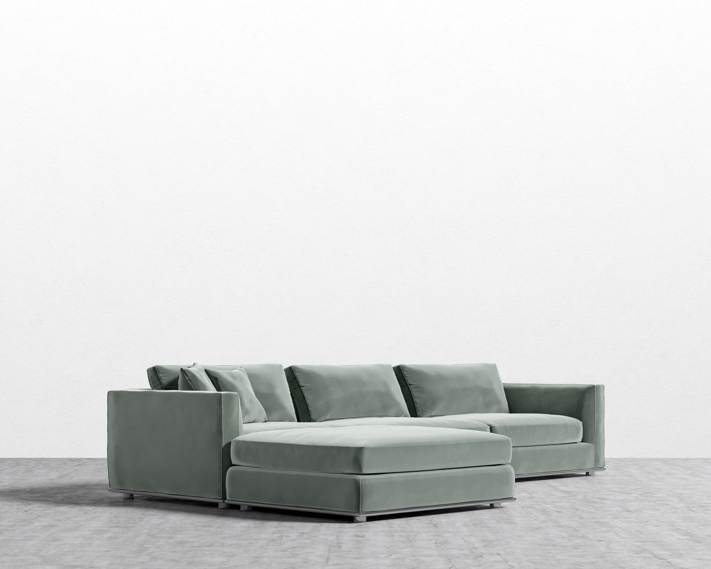 Milo Modular Sectional - Plush Velvet - Moonstone