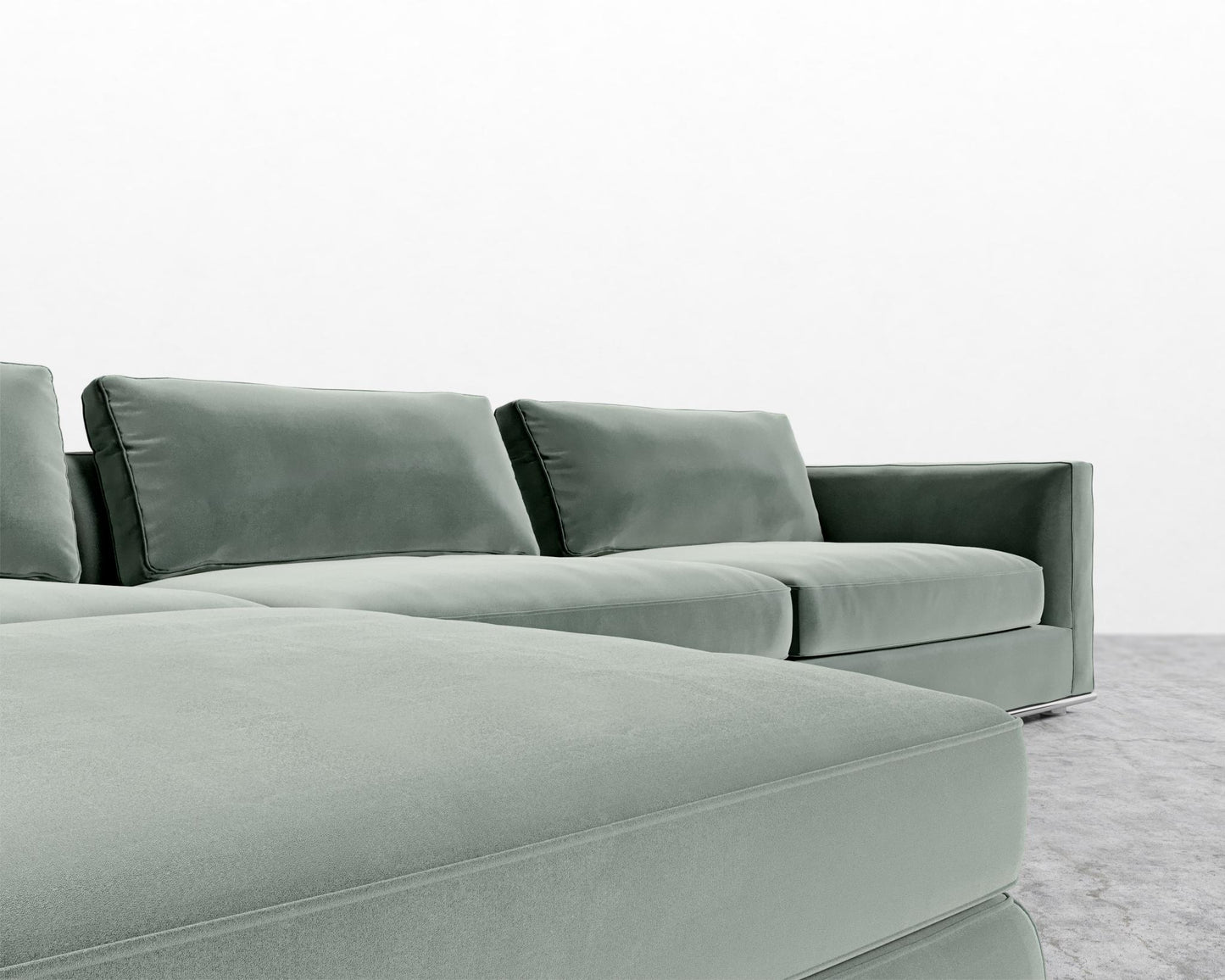 Milo Modular Sectional - Plush Velvet - Moonstone