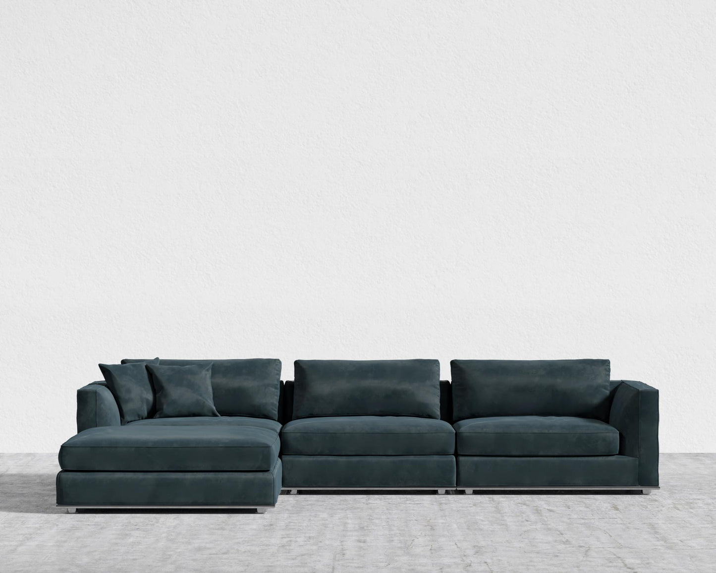 Milo Modular Sectional - Plush Velvet - Prussian
