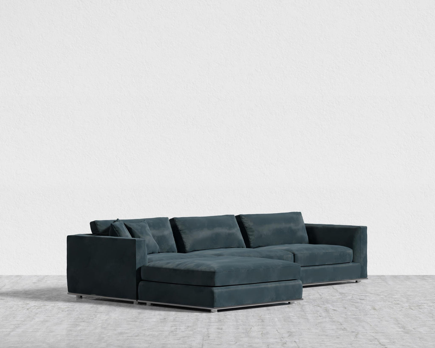 Milo Modular Sectional - Plush Velvet - Prussian