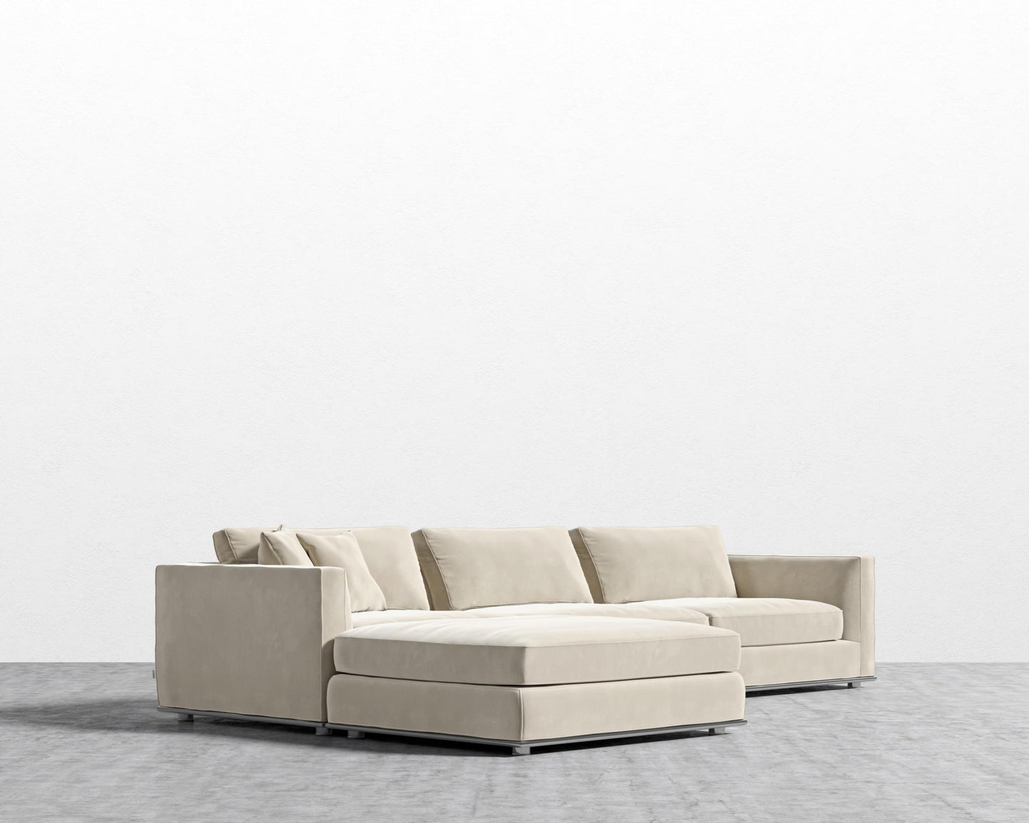 Milo Modular Sectional - Signature Plush Velvet - Warm Taupe
