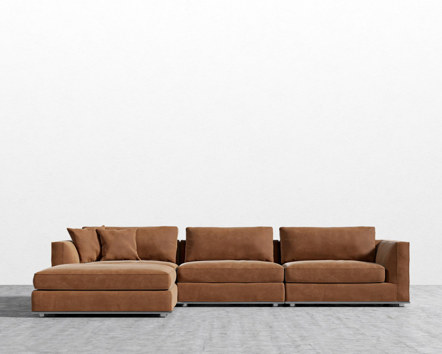 Milo Modular Sectional - Venice Vegan Suede - Cider