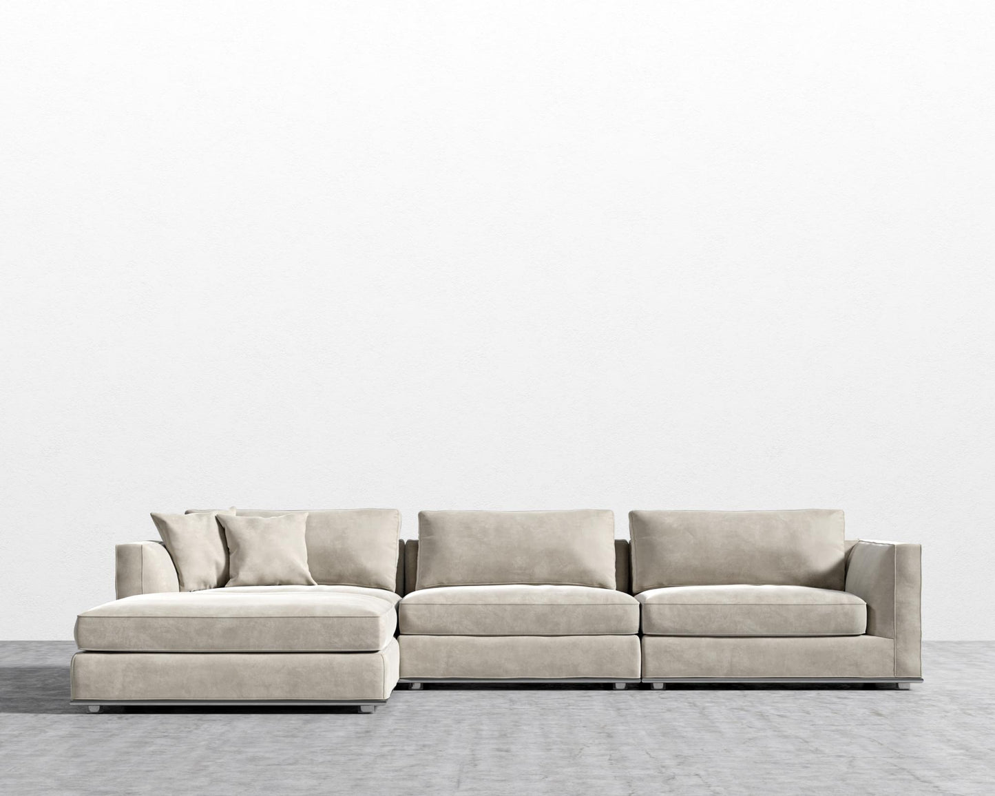 Milo Modular Sectional - Venice Vegan Suede - Latte