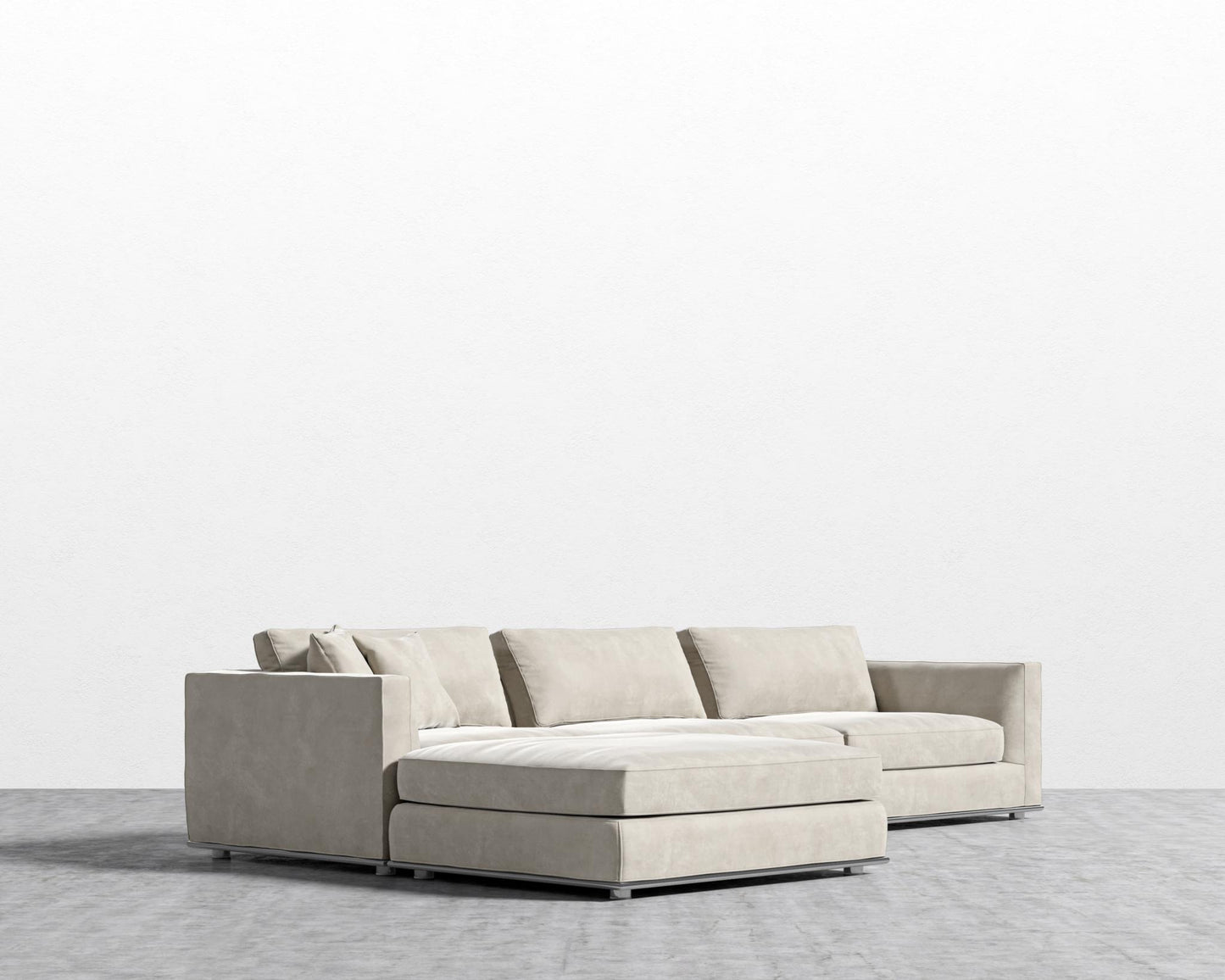 Milo Modular Sectional - Venice Vegan Suede - Latte