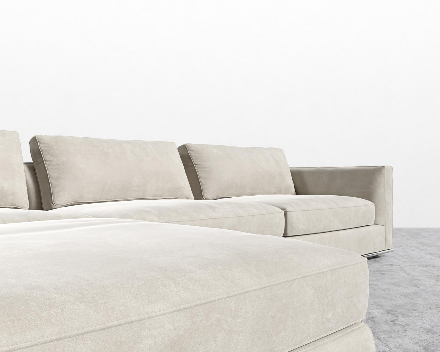 Milo Modular Sectional - Venice Vegan Suede - Latte