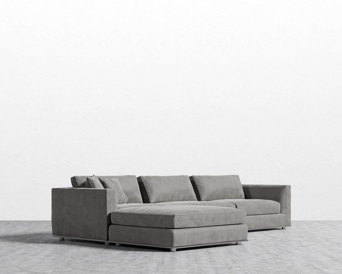 Milo Modular Sectional - Venice Vegan Suede - Strato