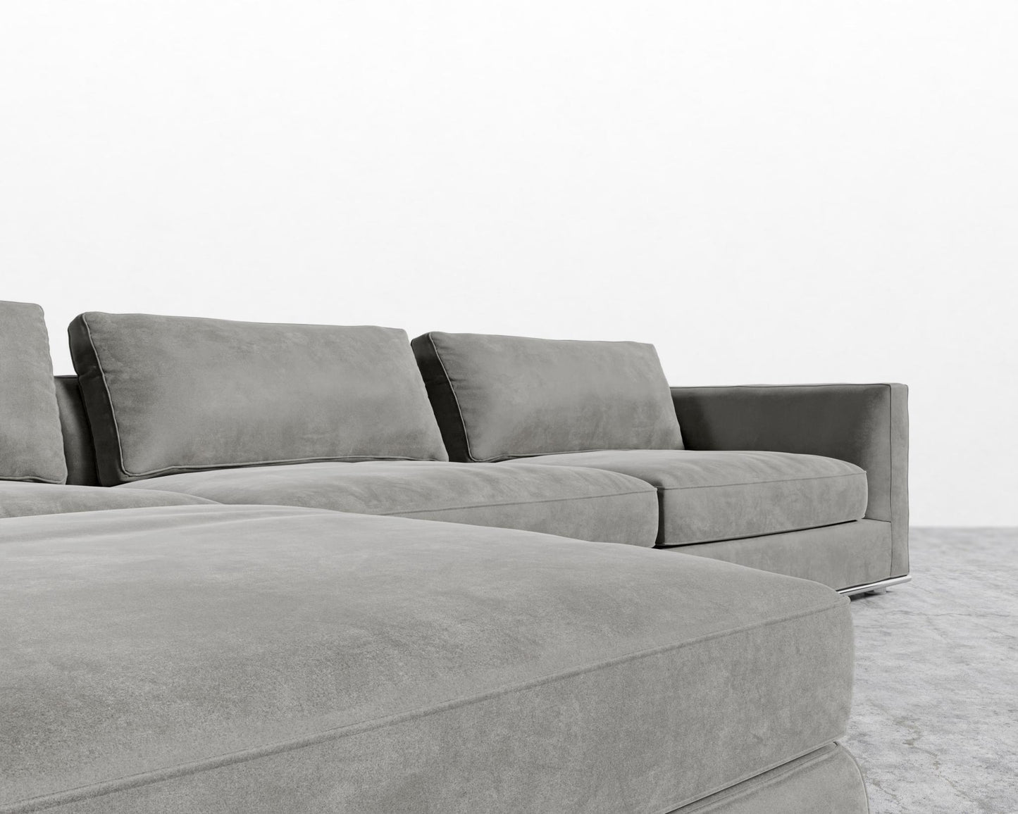 Milo Modular Sectional - Venice Vegan Suede - Strato