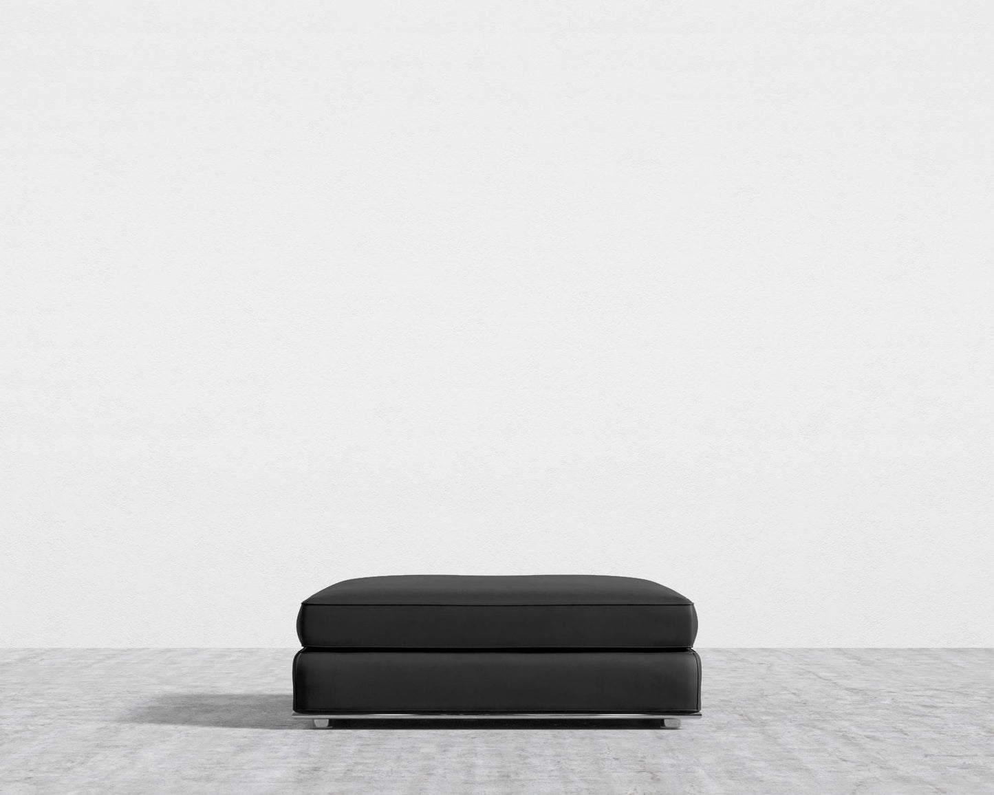 Milo 1-Seater - Ottoman - Microfiber Leather - Trento Jet Black