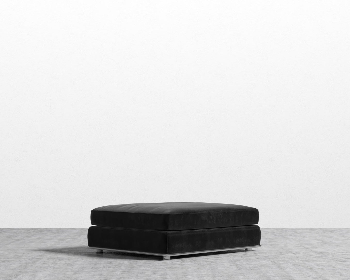 Milo 1-Seater - Ottoman - Plush Velvet - Black