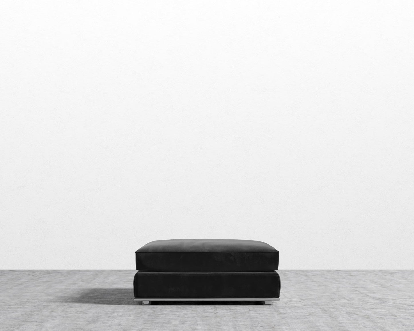 Milo 1-Seater - Ottoman - Plush Velvet - Black