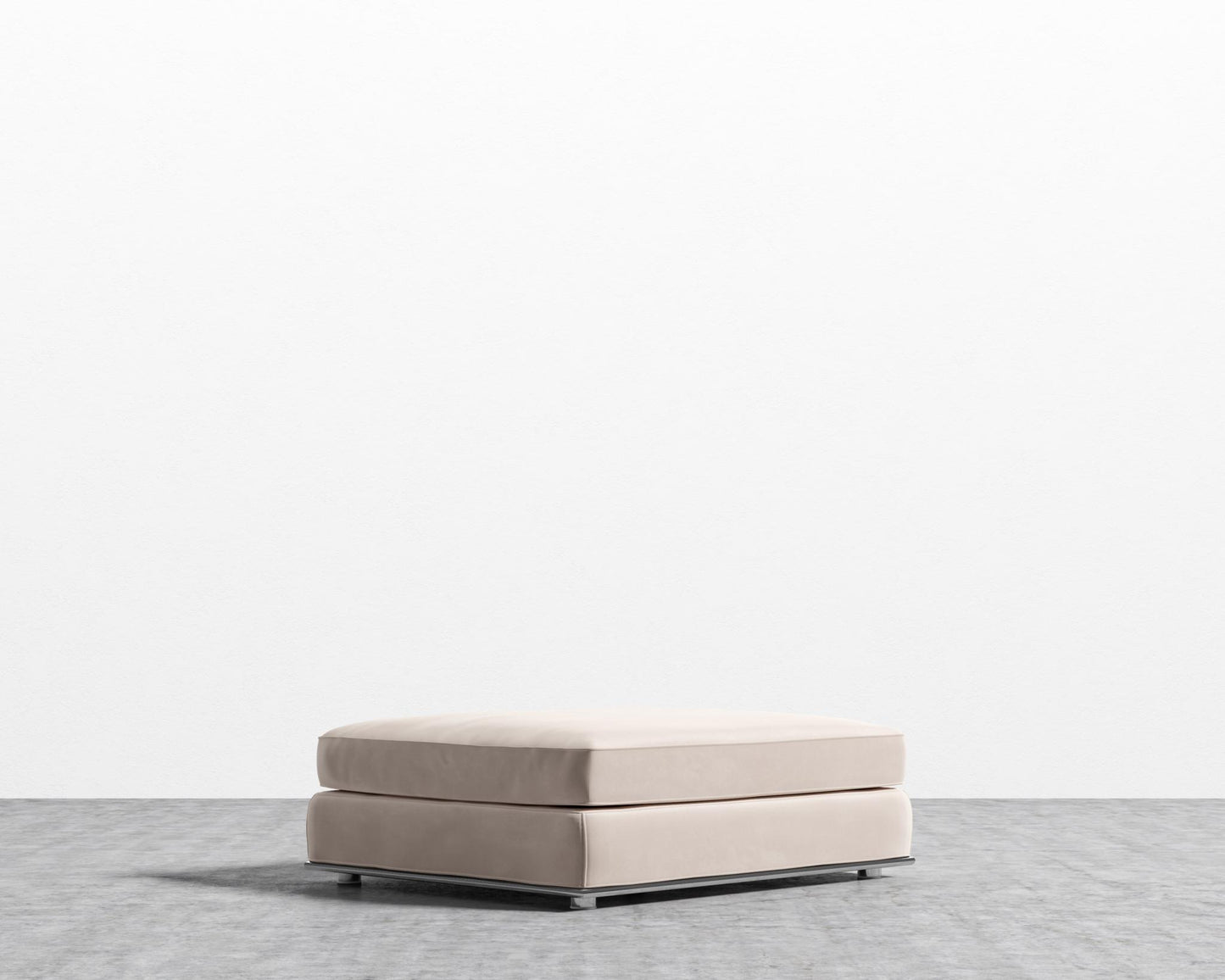 Milo 1-Seater - Ottoman - Plush Velvet - Blush