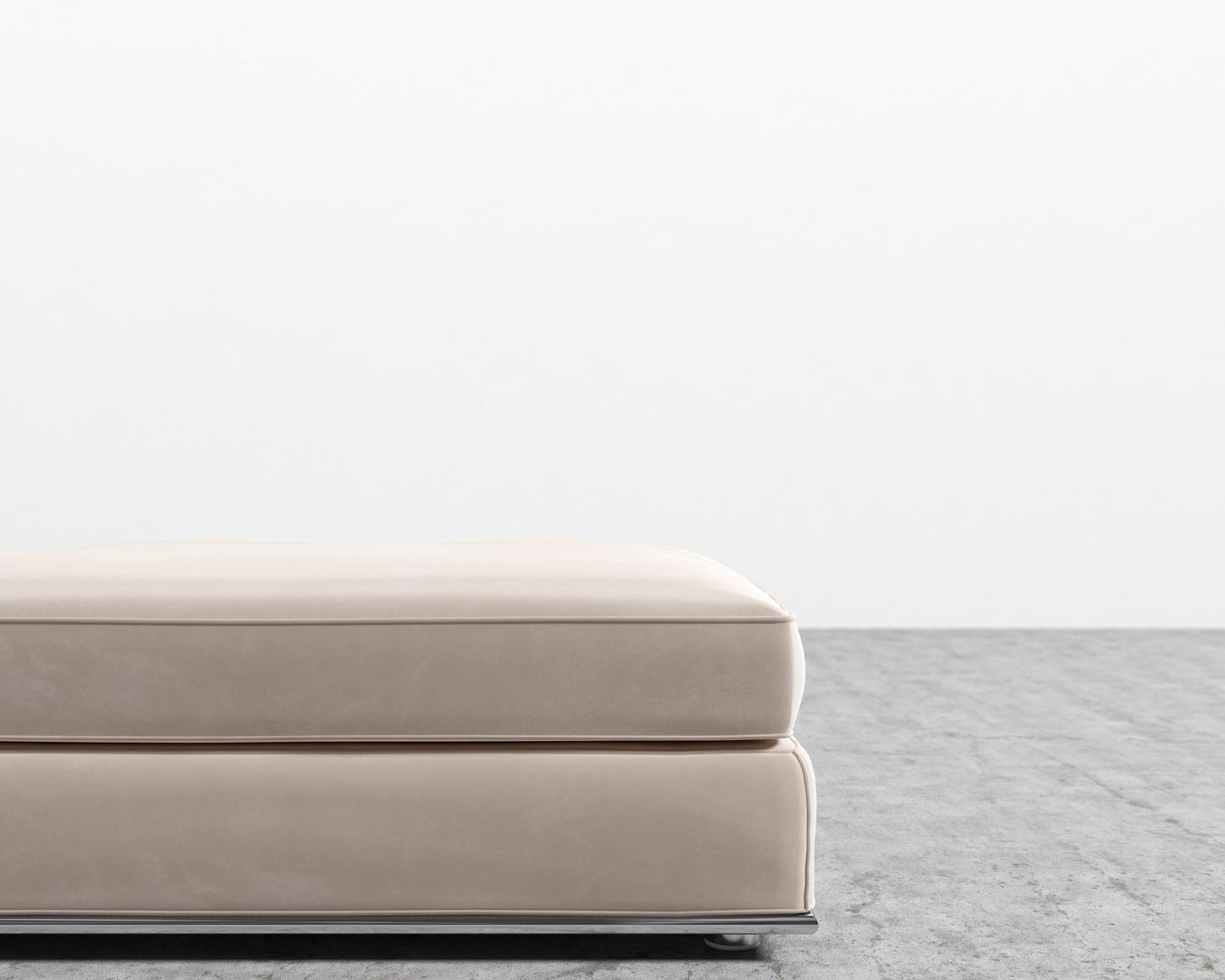 Milo 1-Seater - Ottoman - Plush Velvet - Blush