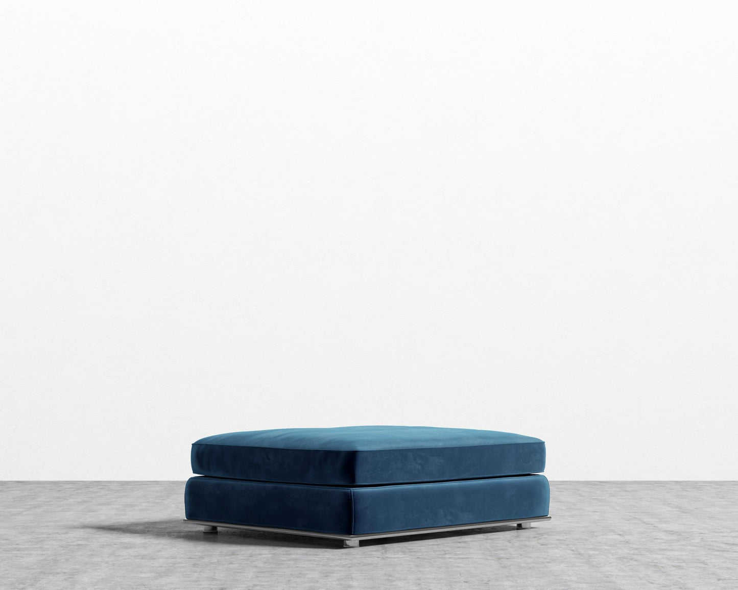 Milo 1-Seater - Ottoman - Plush Velvet - Cobalt