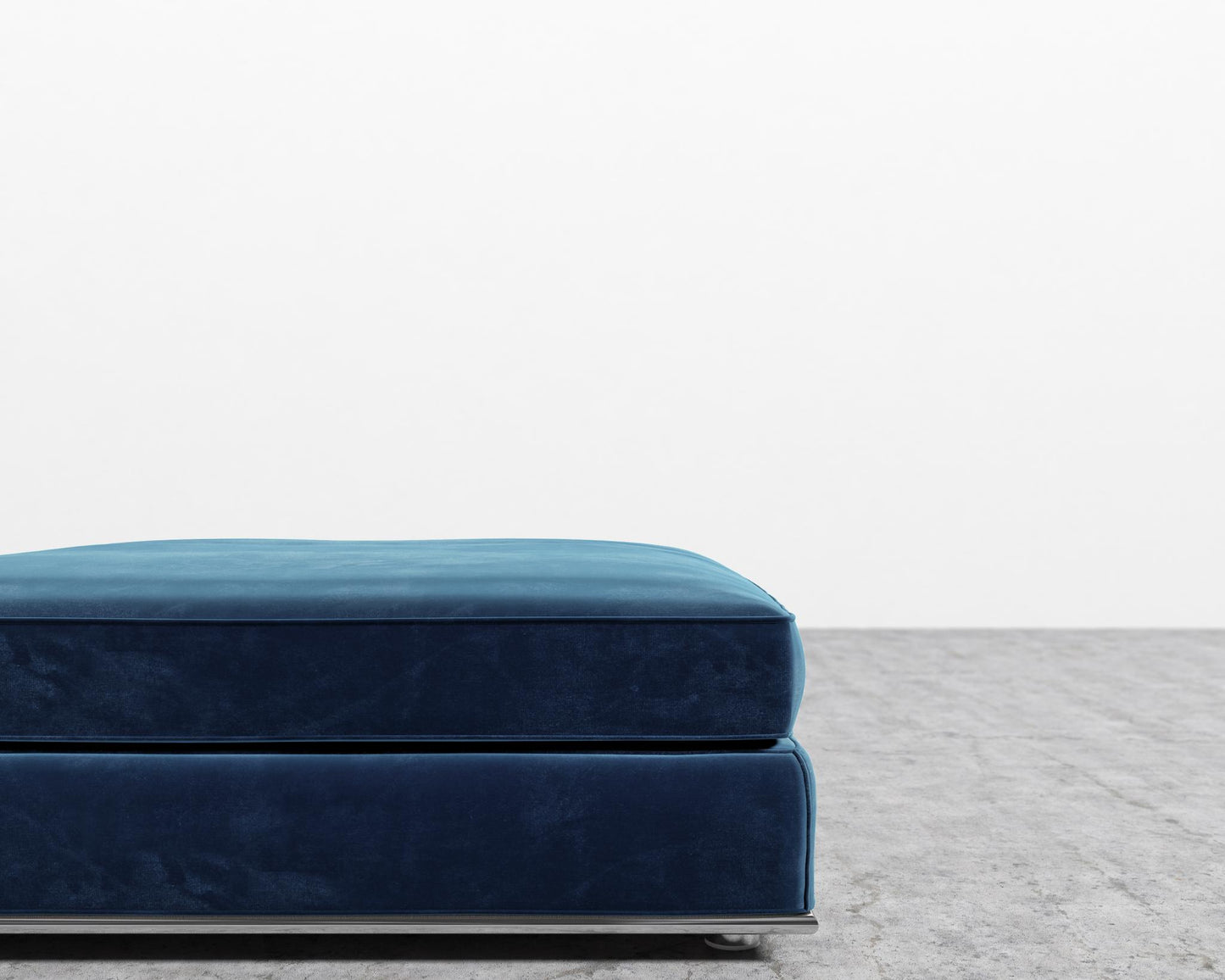 Milo 1-Seater - Ottoman - Plush Velvet - Cobalt