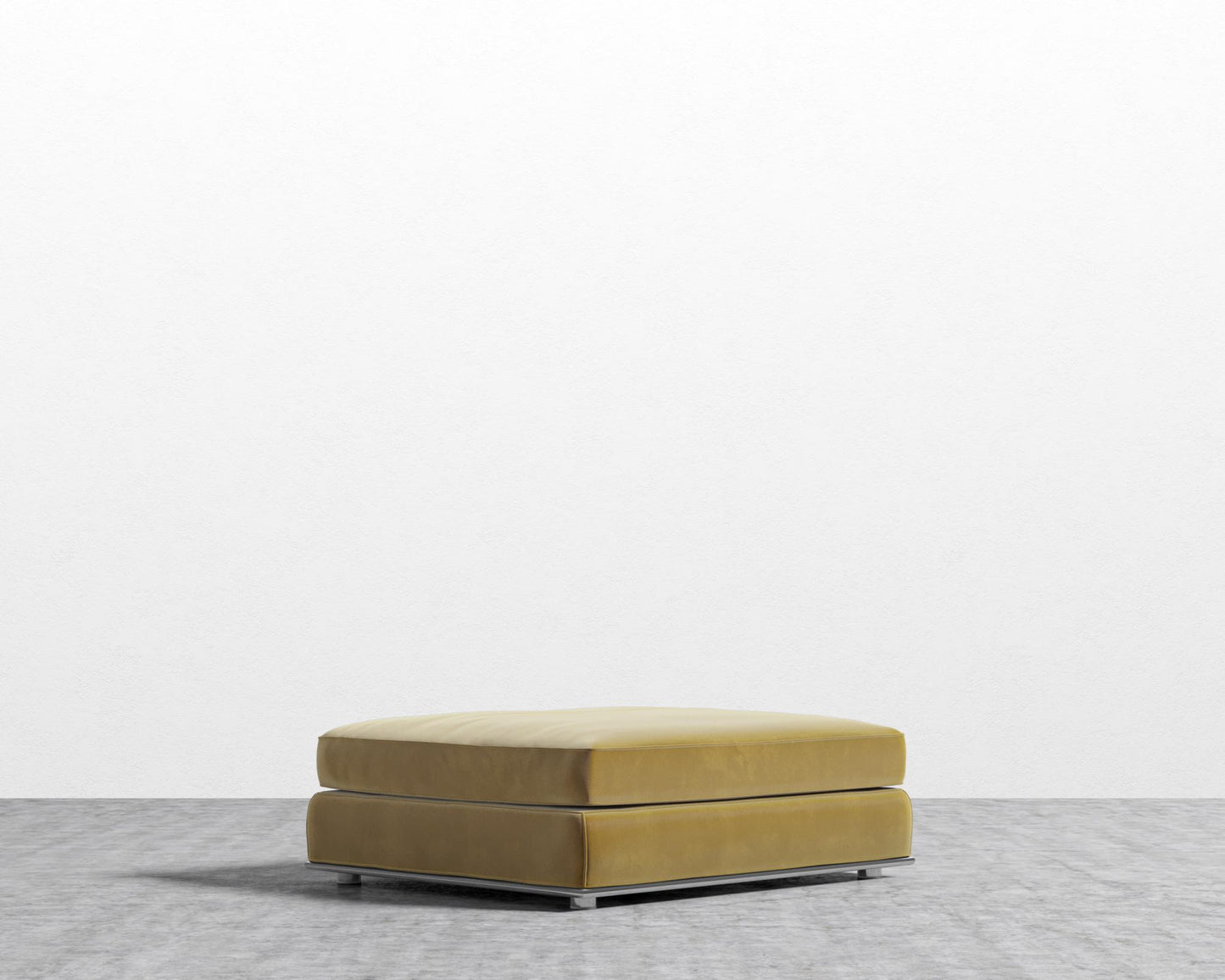 Milo 1-Seater - Ottoman - Plush Velvet - Golden Beryl